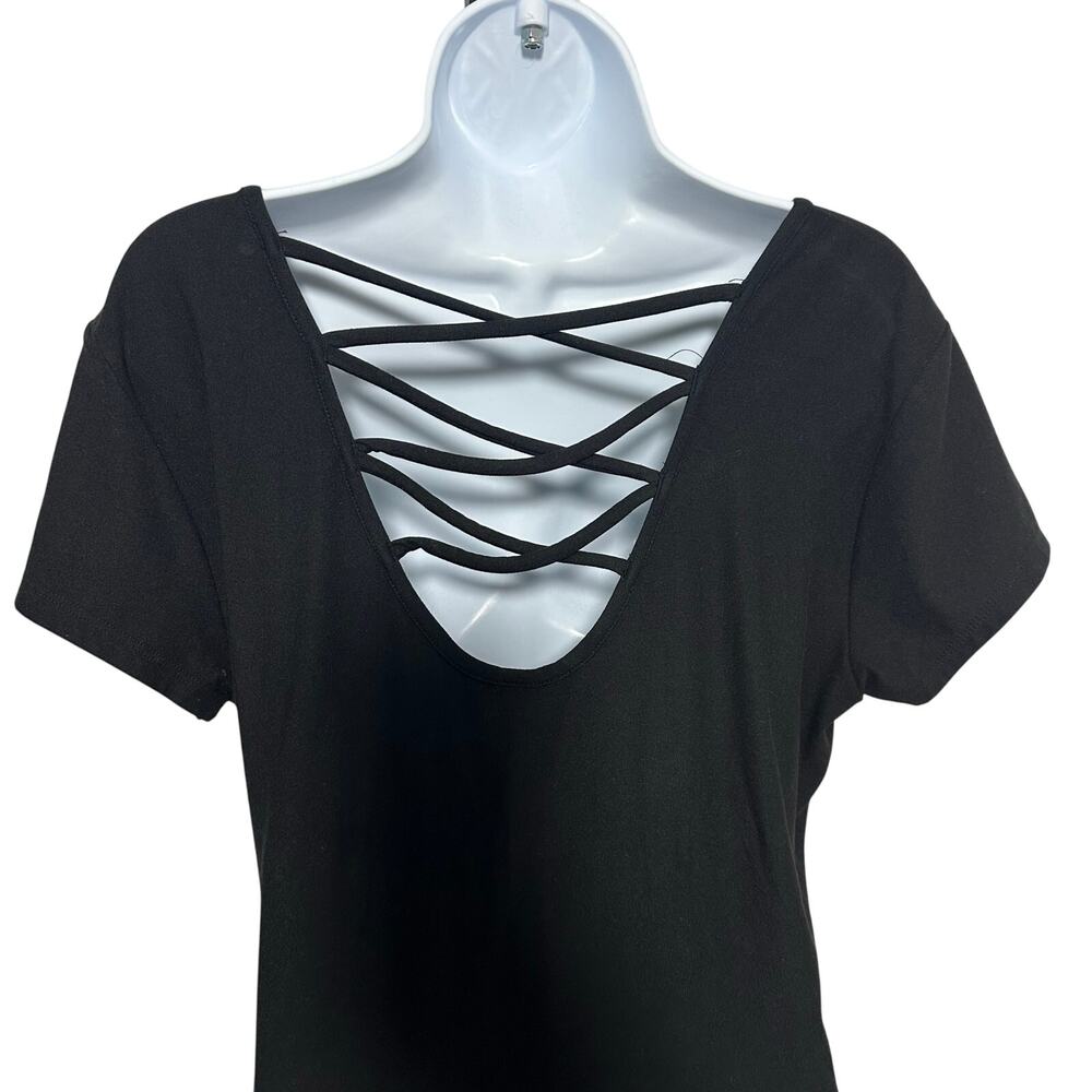 Black Dress w/ Strappy Back - Picture 5 of 5